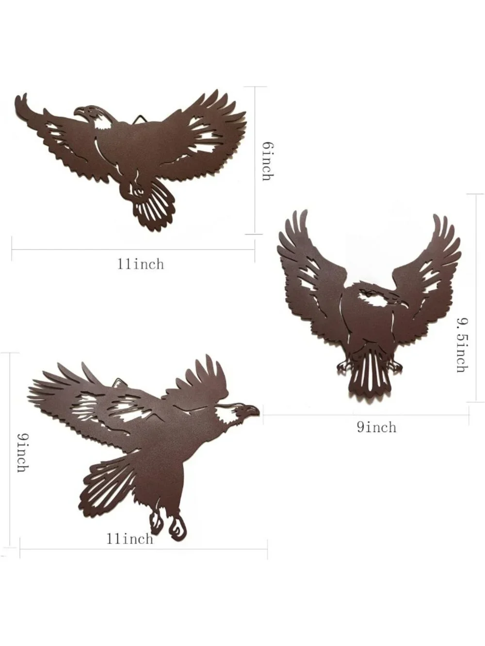 Metal Eagle Wall Art | Wildlife Decor for Living Room, Hallway & Courtyard - 11
